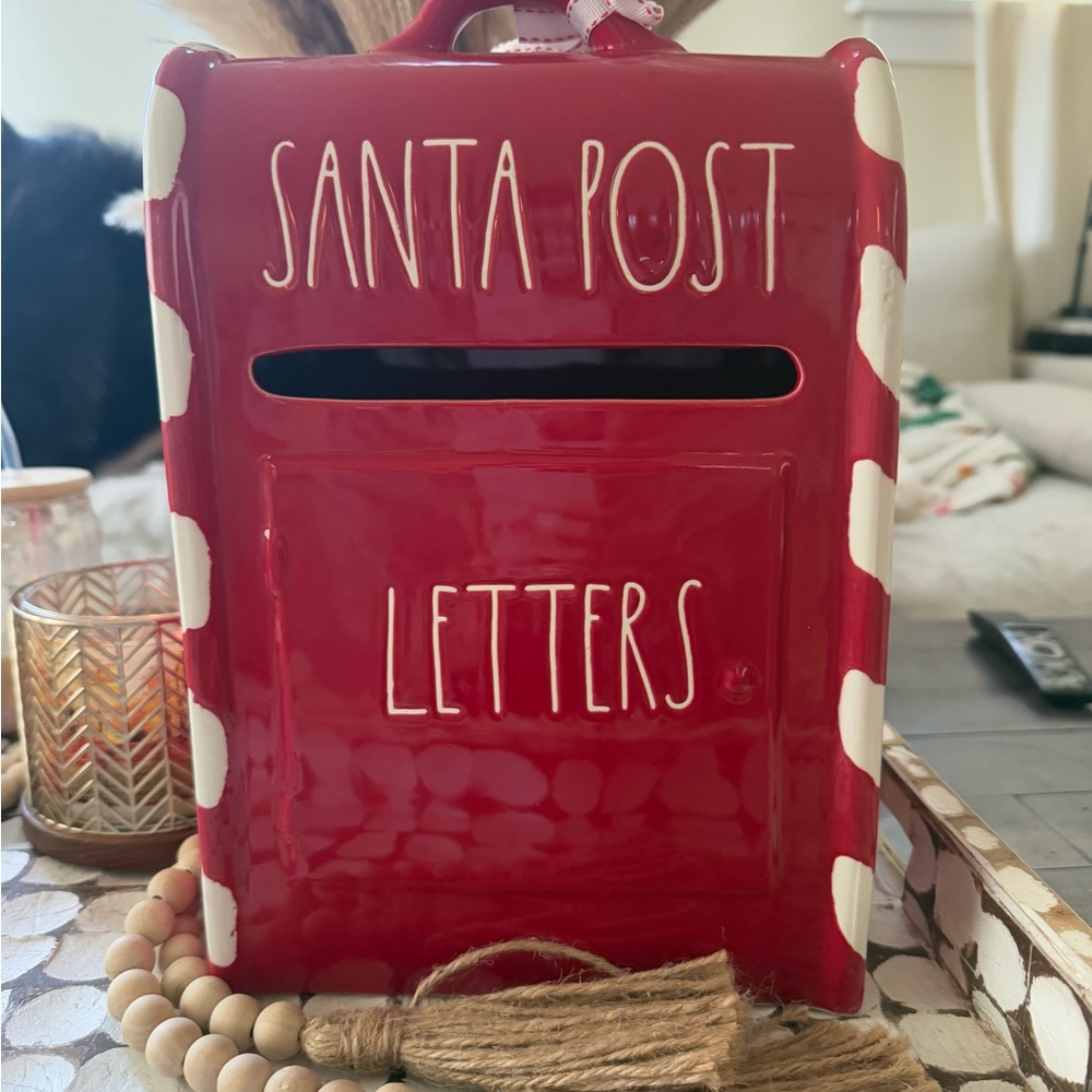 Rae Dunn ‘Santa Post Letters’ Mailbox